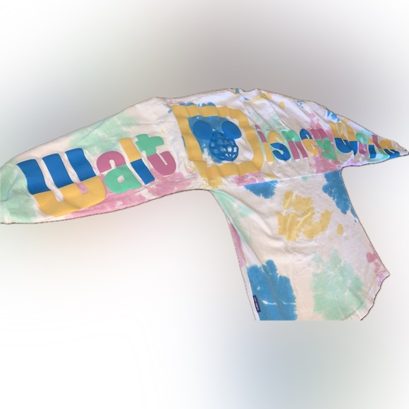 Walt Disney World Spirit Jersey Colorful Tie-Dye Graphic Long Sleeve T-Shirt XS - Picture 6 of 8